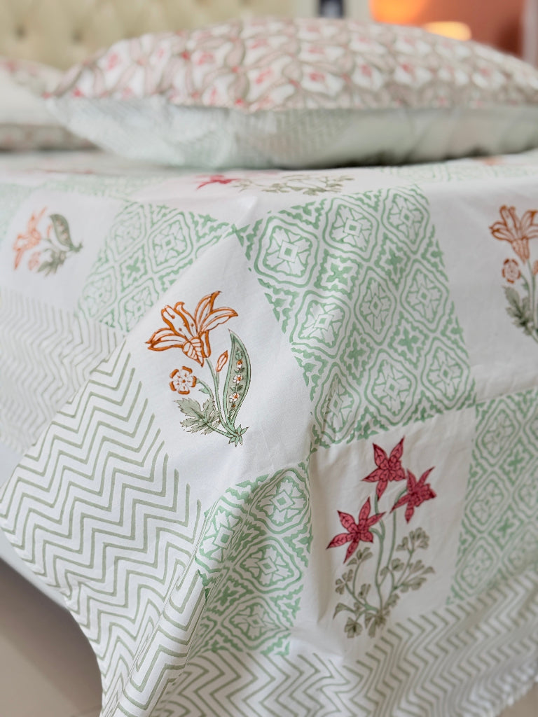 Floral Maze Hand Blocked Sheet