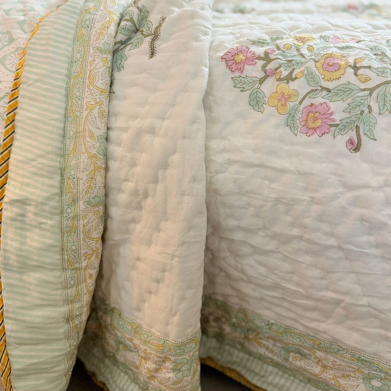 Stamped Serenity Double Hand Blocked Quilt
