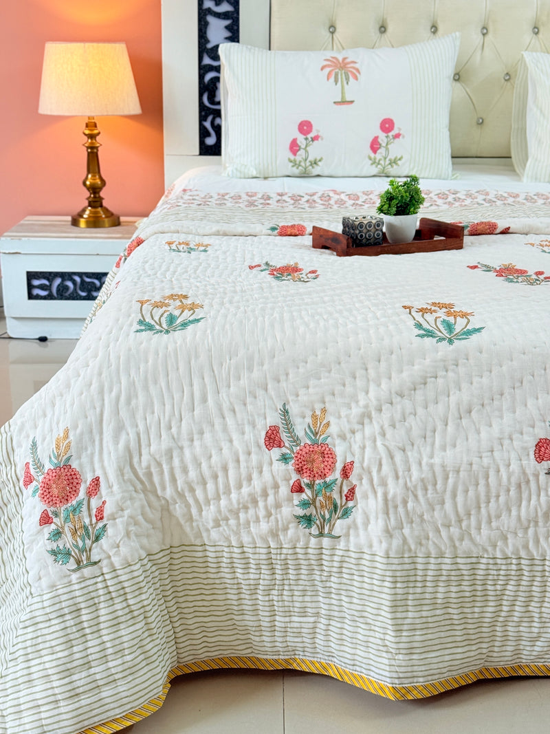 Florals for Home - Double Hand Blocked Quilt