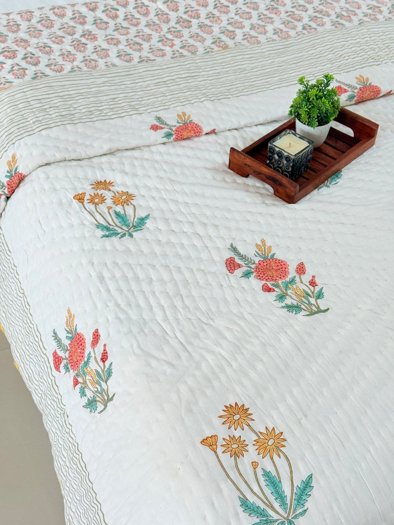Florals for Home - Double Hand Blocked Quilt