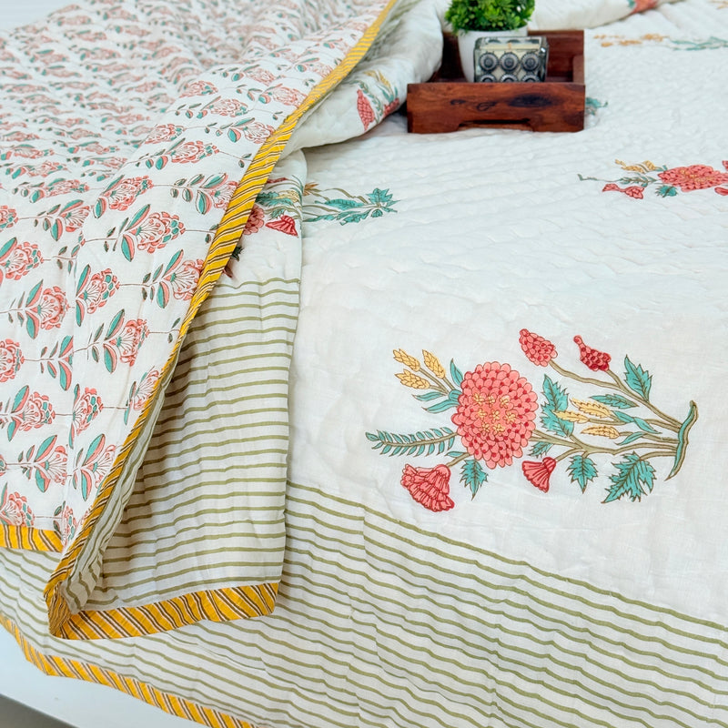Florals for Home - Double Hand Blocked Quilt