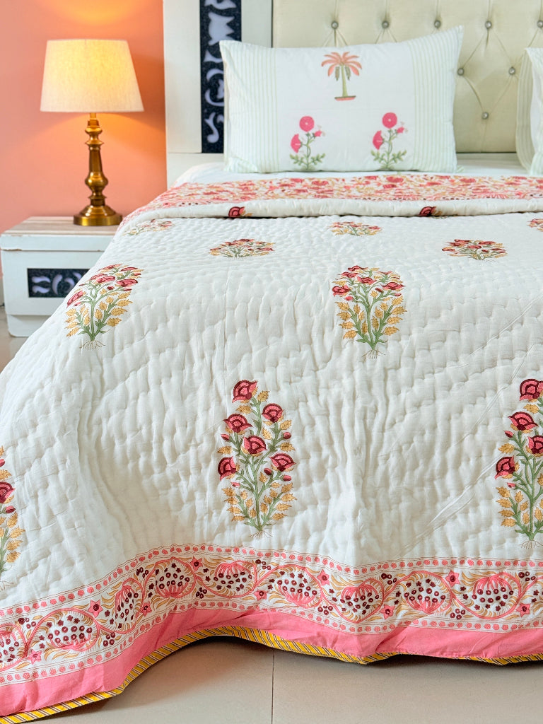 KesarBagh Double Hand Blocked Quilt