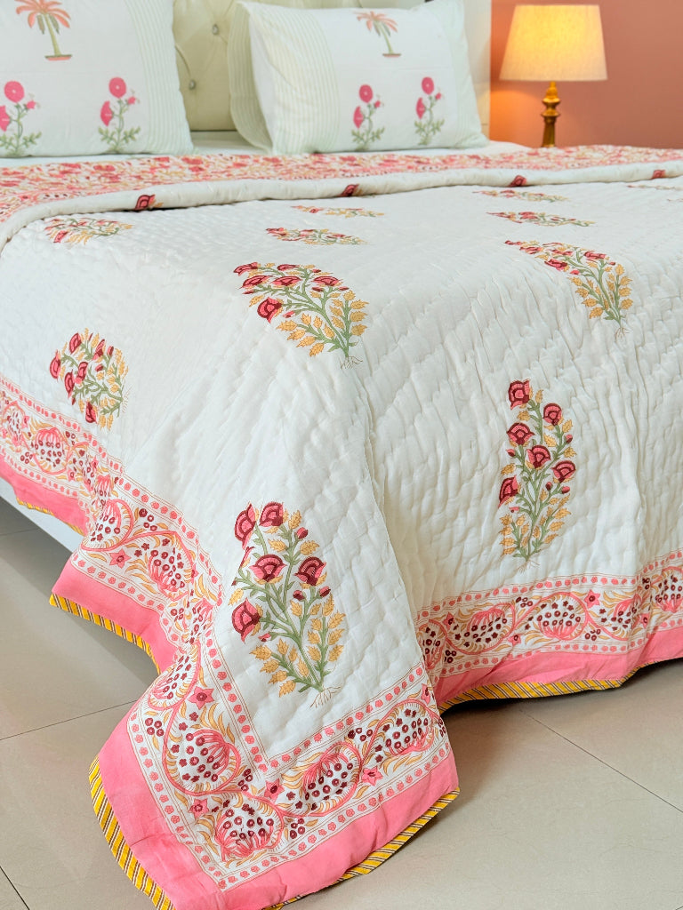 KesarBagh Double Hand Blocked Quilt