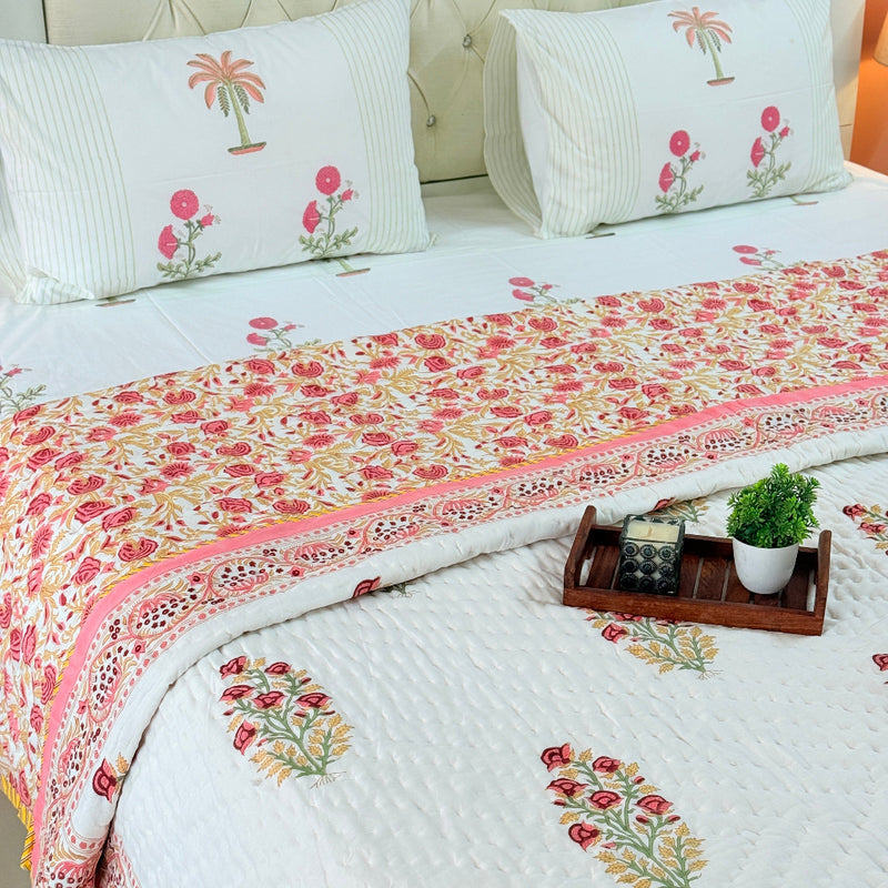 KesarBagh Double Hand Blocked Quilt