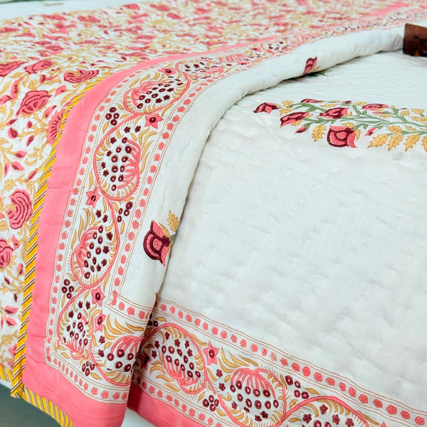 KesarBagh Double Hand Blocked Quilt