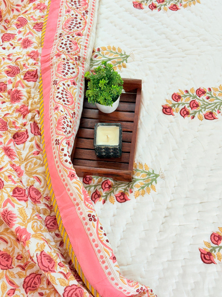KesarBagh Double Hand Blocked Quilt