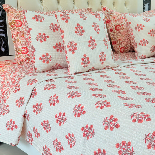 Fleur Loom Ajrakh Quilted Bedcover