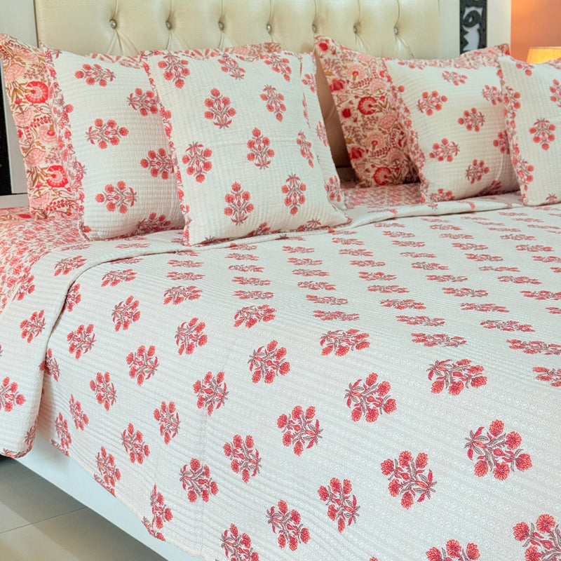 Fleur Loom Ajrakh Quilted Bedcover