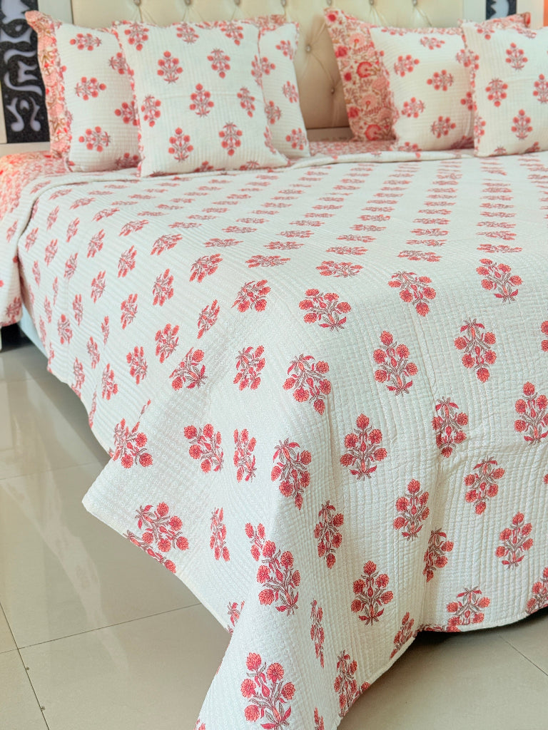 Fleur Loom Ajrakh Quilted Bedcover