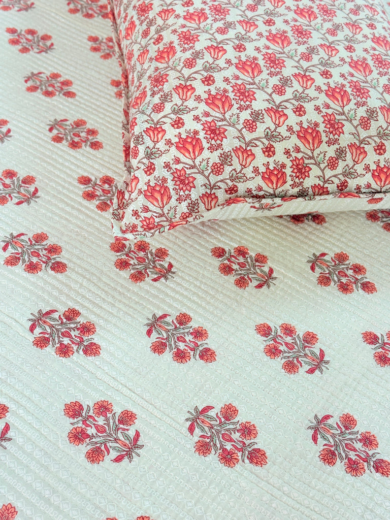 Fleur Loom Ajrakh Quilted Bedcover