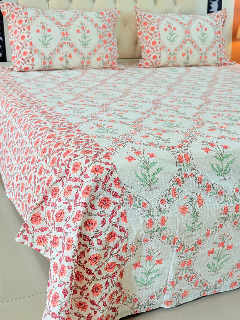 Aangan Bloom Ajrakh Hand Blocked Sheet