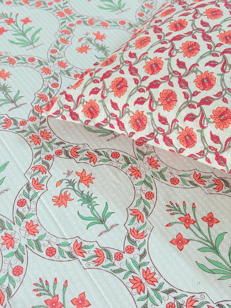 Aangan Bloom Ajrakh Hand Blocked Sheet