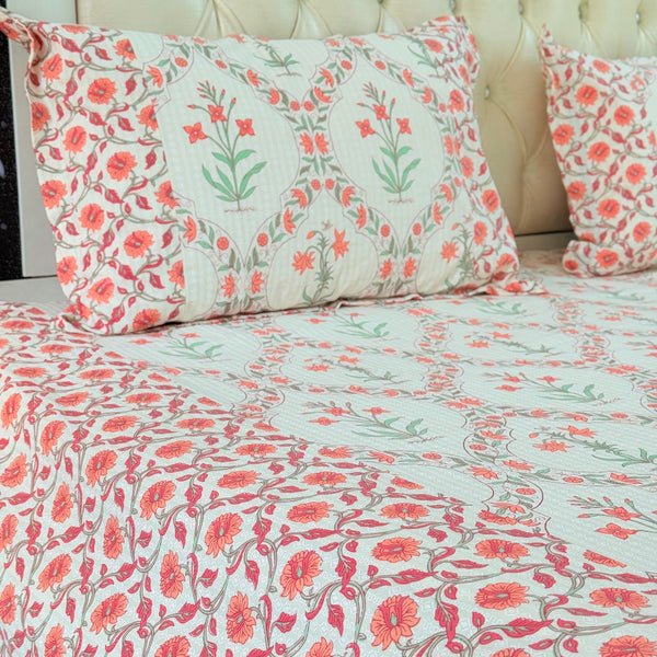 Aangan Bloom Ajrakh Hand Blocked Sheet