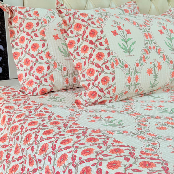 Aangan Bloom Ajrakh Hand Blocked Sheet