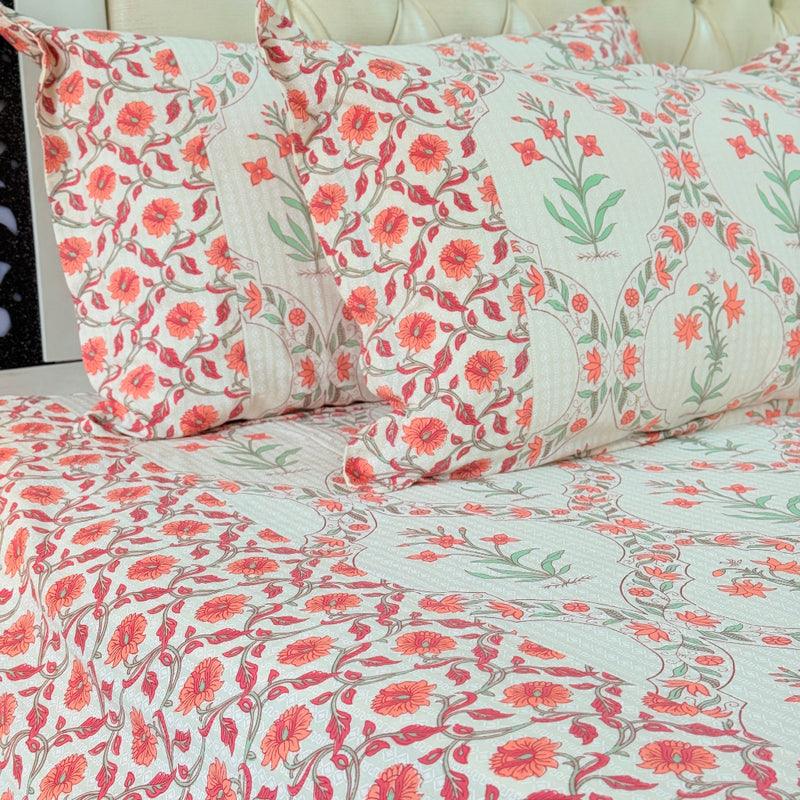 Aangan Bloom Ajrakh Hand Blocked Sheet