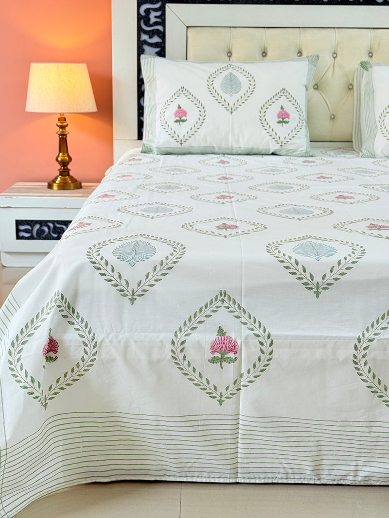 The Charming Motif Hand Blocked Sheet