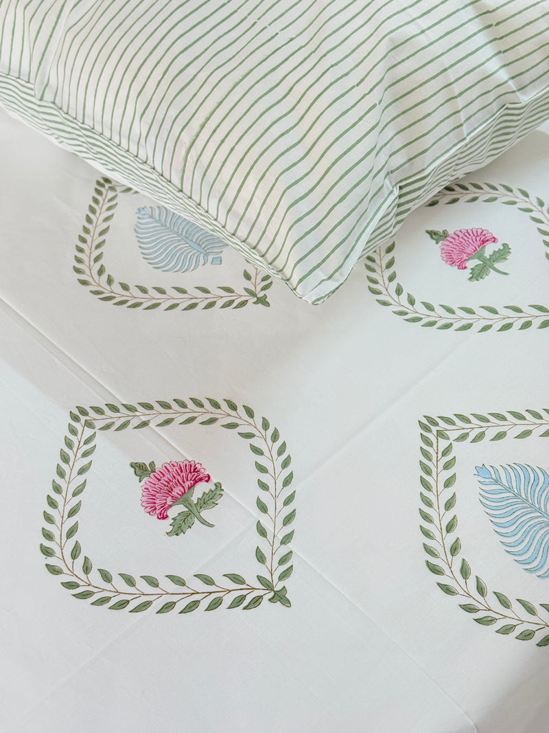 The Charming Motif Hand Blocked Sheet