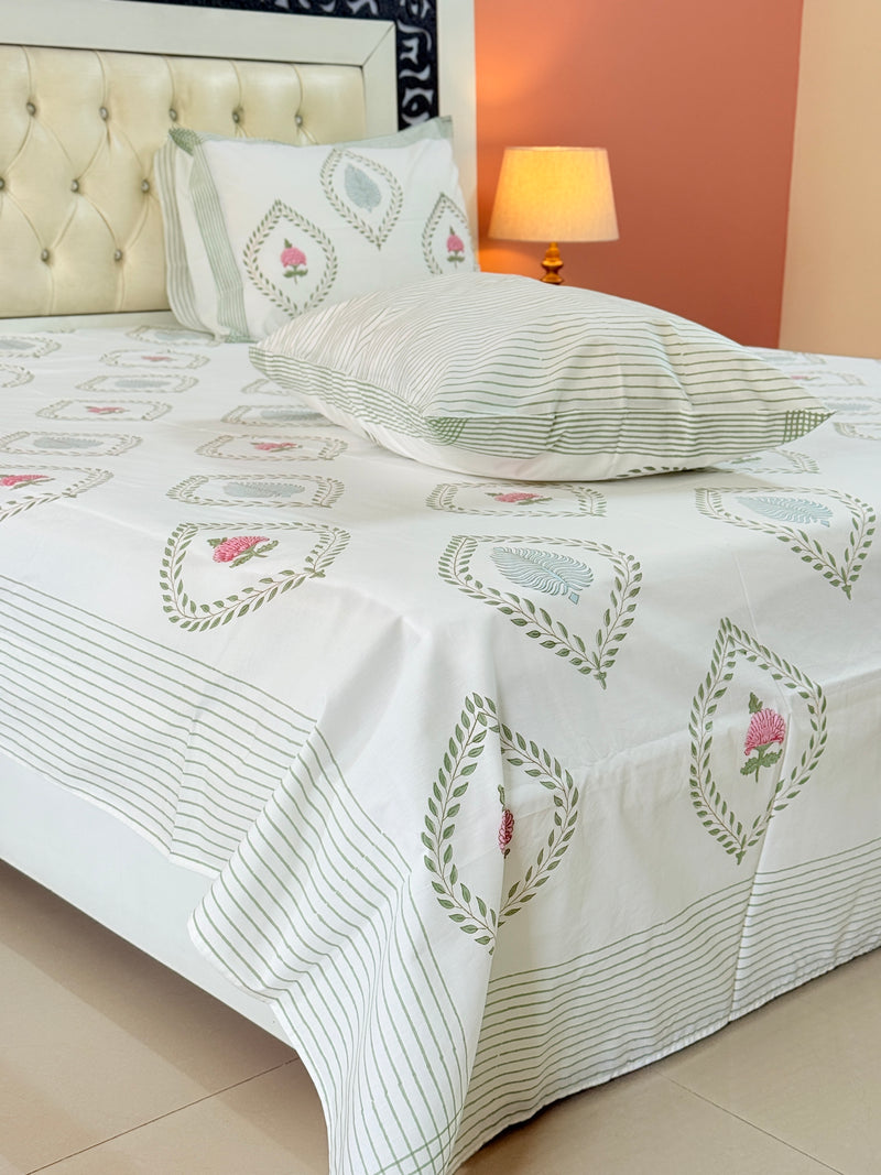 The Charming Motif Hand Blocked Sheet