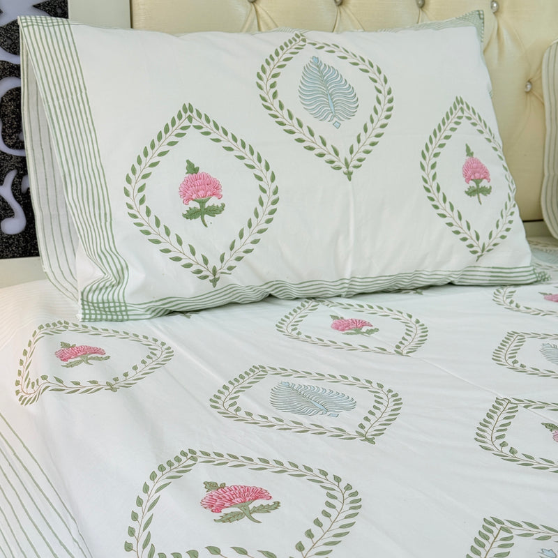 The Charming Motif Hand Blocked Sheet