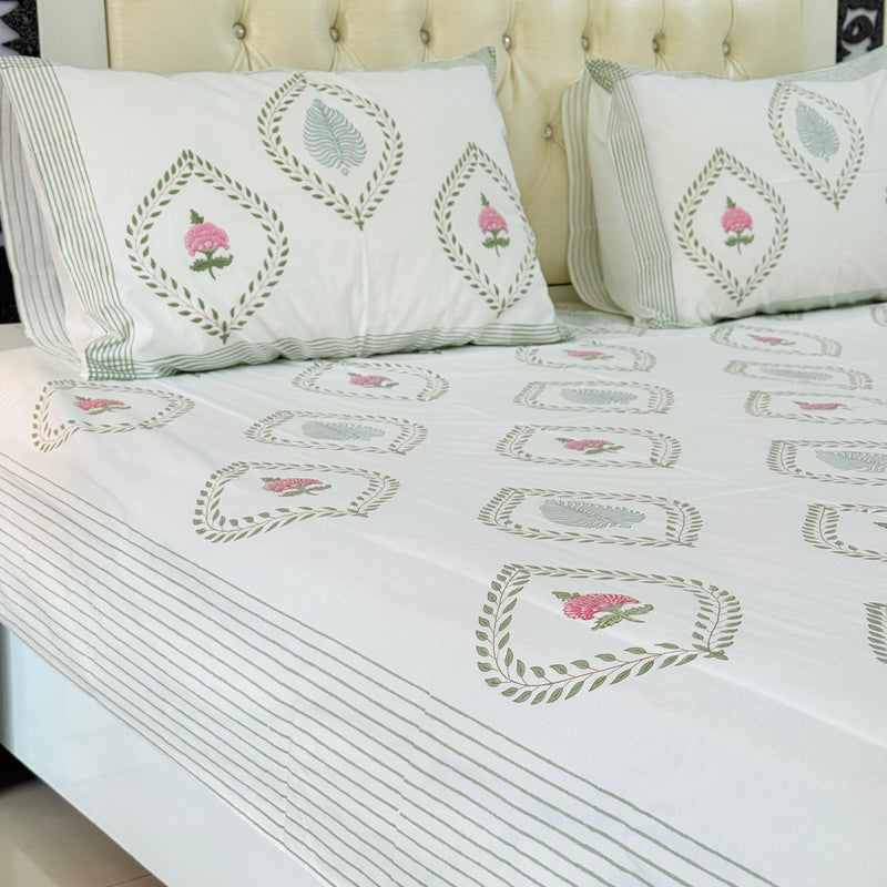 The Charming Motif Hand Blocked Sheet