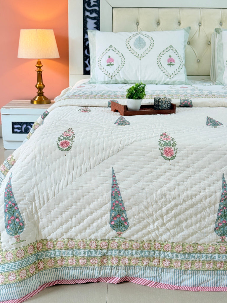 Cypress Art Double Hand Blocked Quilt