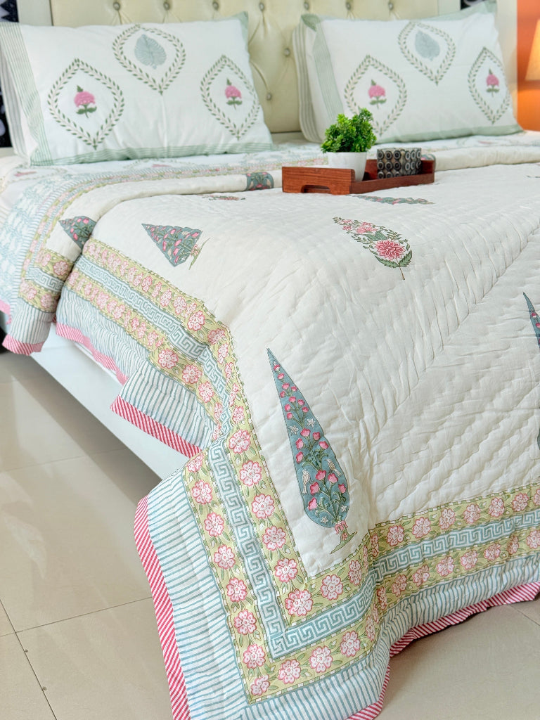 Cypress Art Double Hand Blocked Quilt