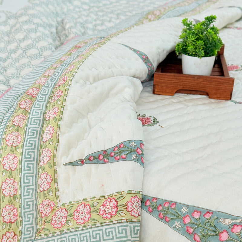 Cypress Art Double Hand Blocked Quilt