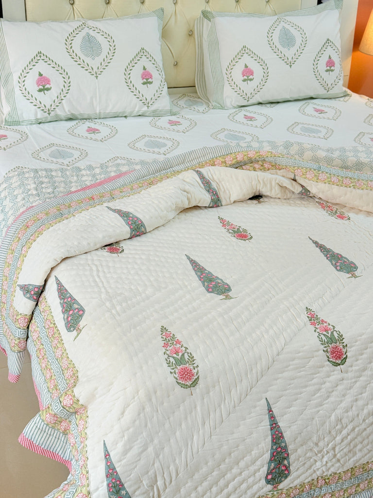 Cypress Art Double Hand Blocked Quilt