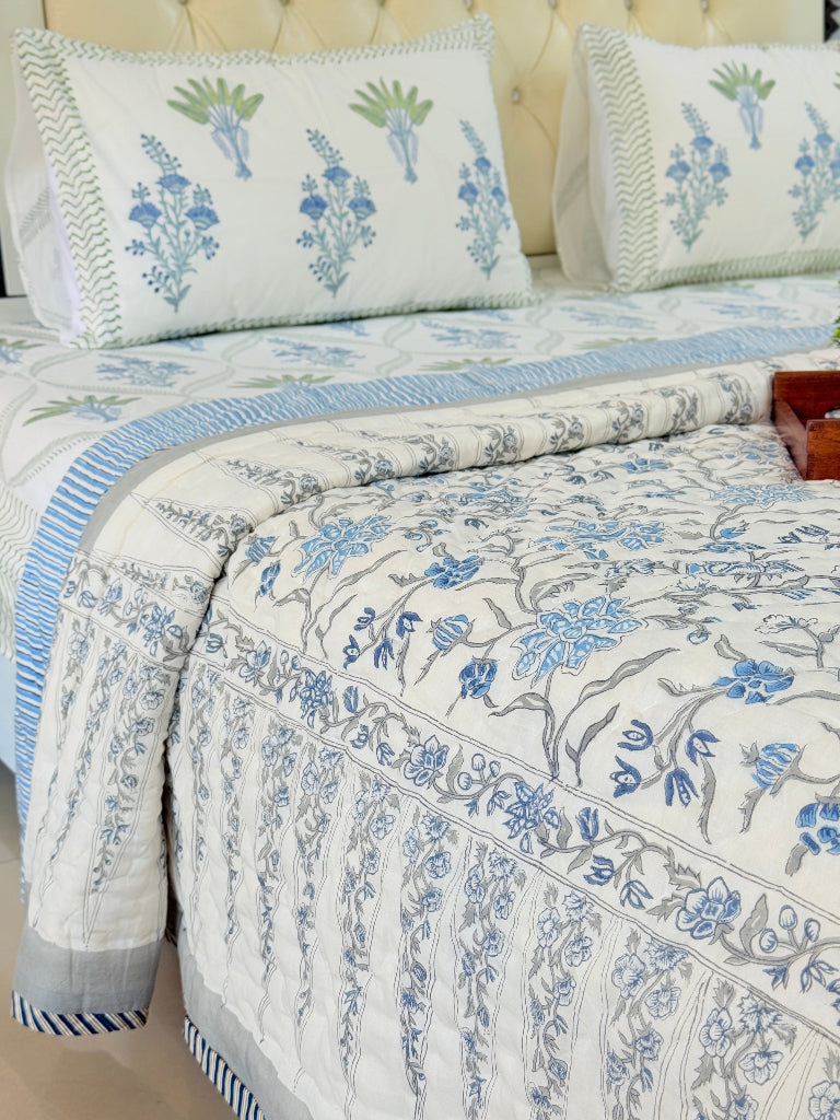 Mughal Bagh Single Hand Blocked Sheet