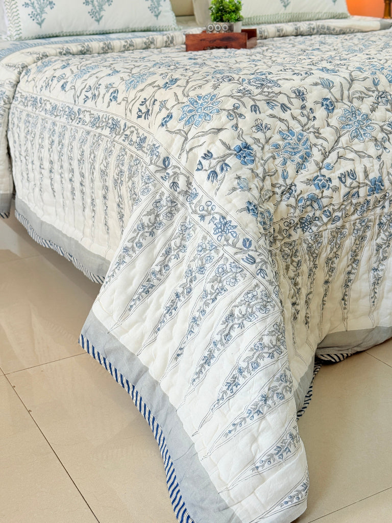 Mughal Bagh Single Hand Blocked Sheet