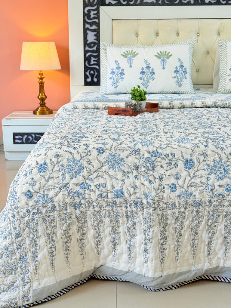 Mughal Bagh Single Hand Blocked Sheet