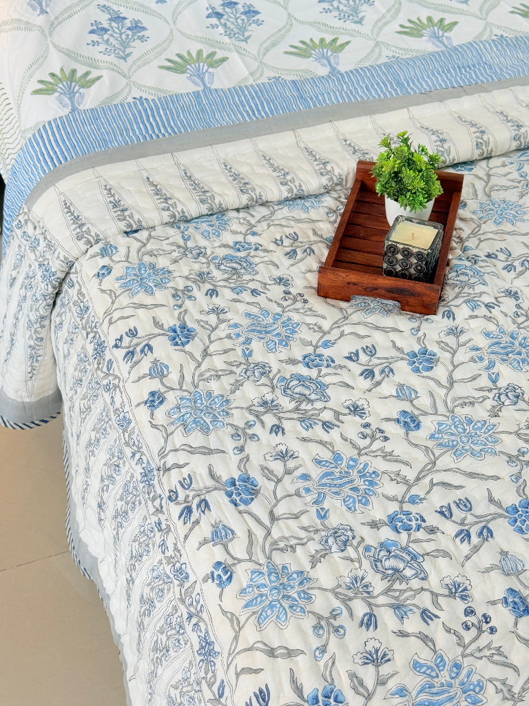 Mughal Bagh Single Hand Blocked Sheet