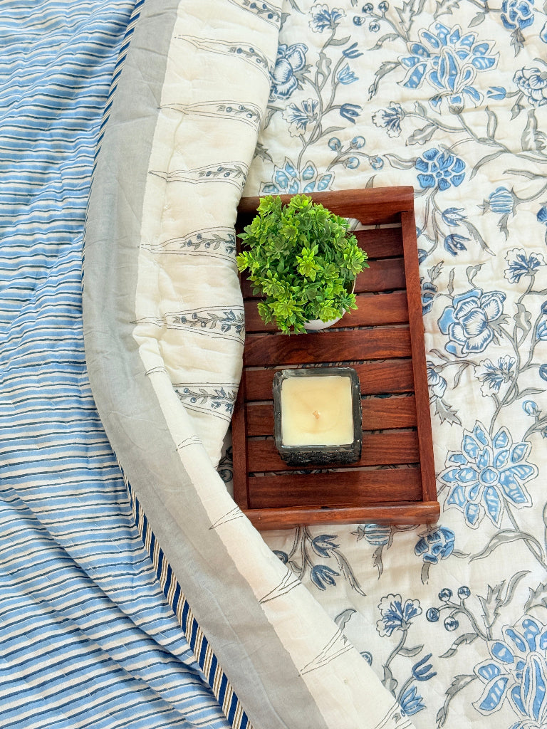 Mughal Bagh Single Hand Blocked Sheet