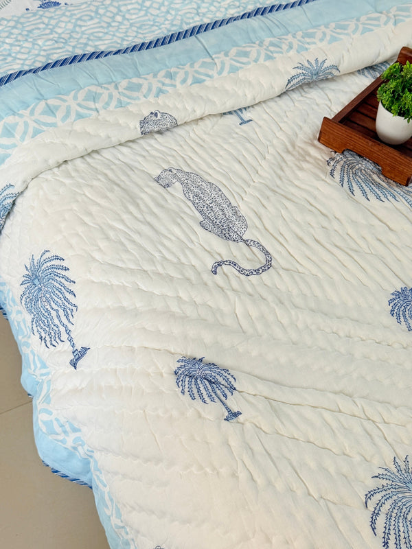 Palm Royale Single Hand Blocked Quilt