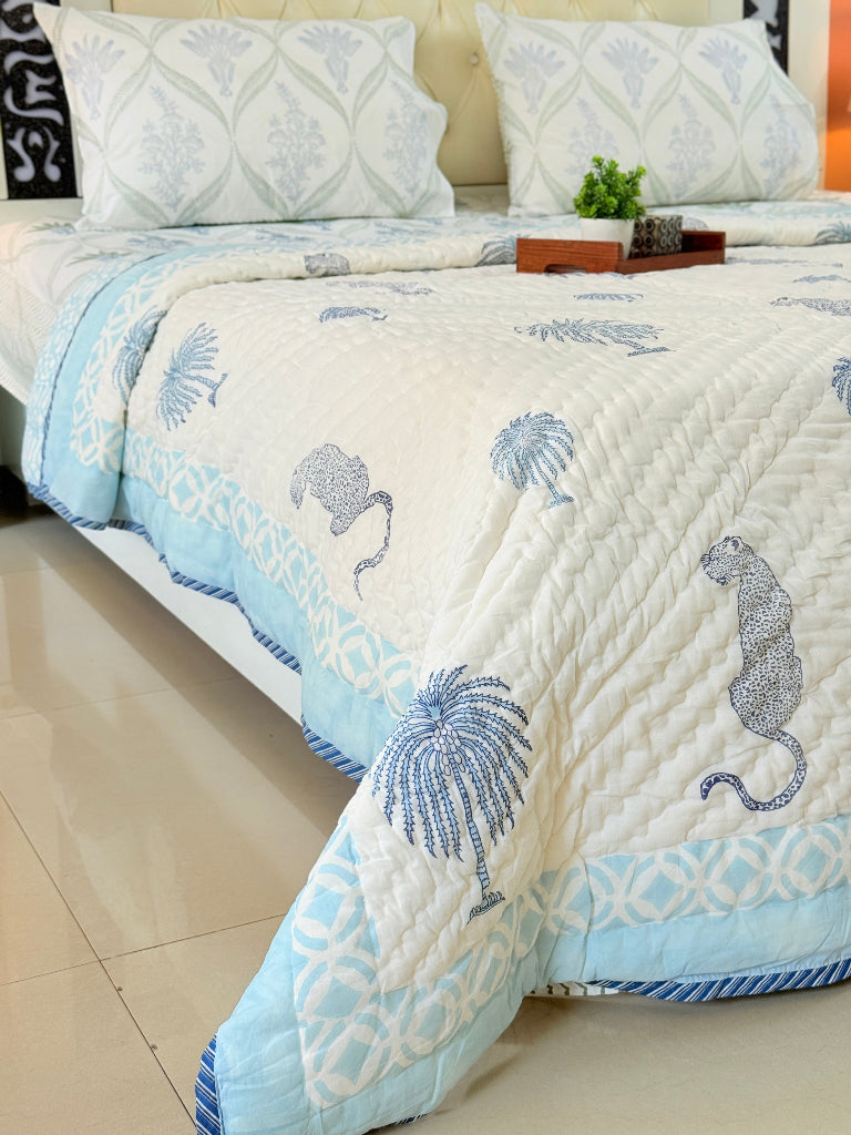 Palm Royale Single Hand Blocked Quilt