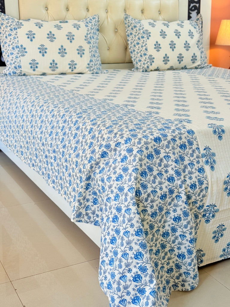 Blue's Charm Ajrakh Hand Blocked Sheet