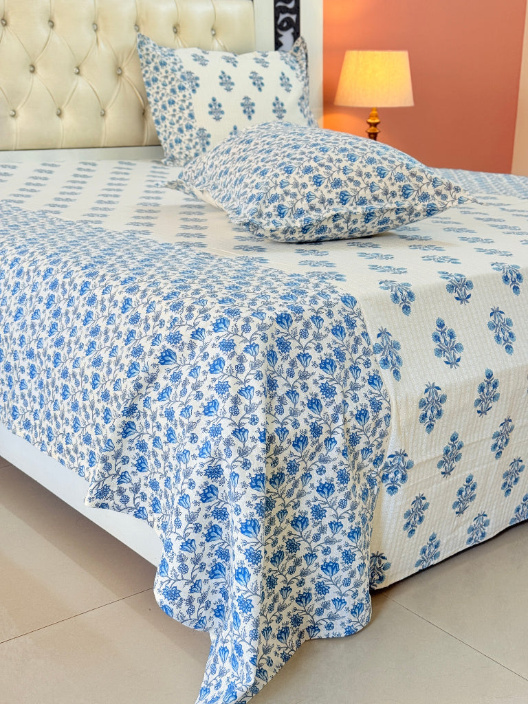 Blue's Charm Ajrakh Hand Blocked Sheet