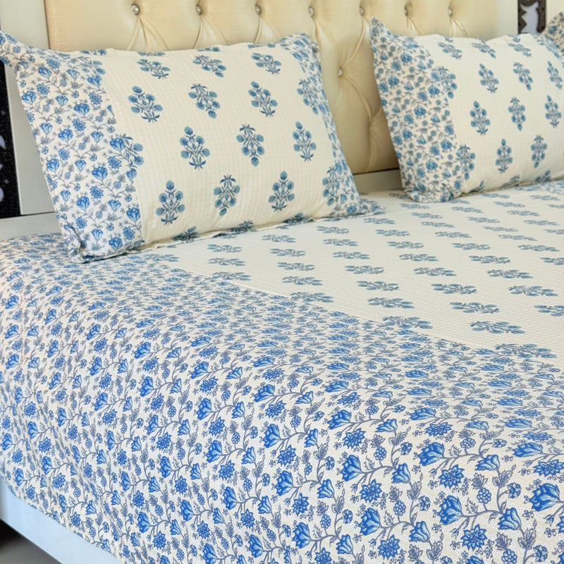 Blue's Charm Ajrakh Hand Blocked Sheet