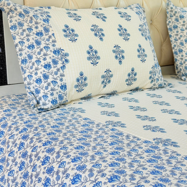 Blue's Charm Ajrakh Hand Blocked Sheet