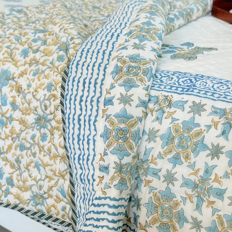 Jaipur Trails Single Hand Blocked Quilt