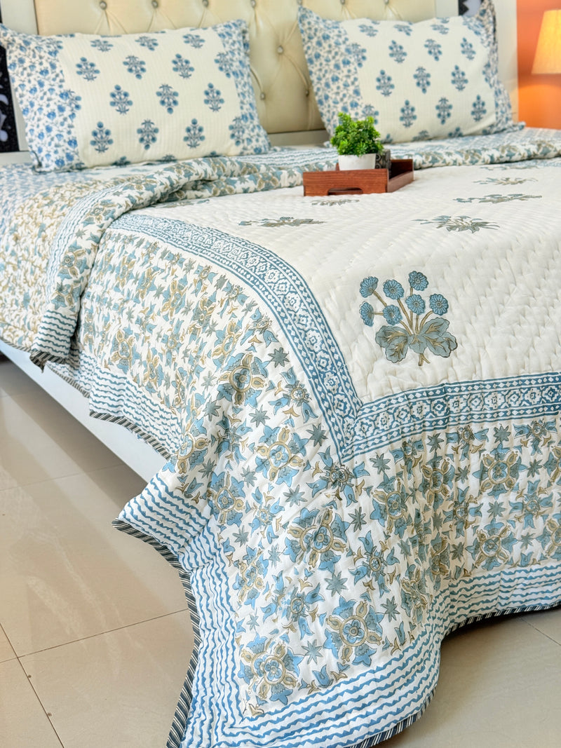 Jaipur Trails Single Hand Blocked Quilt