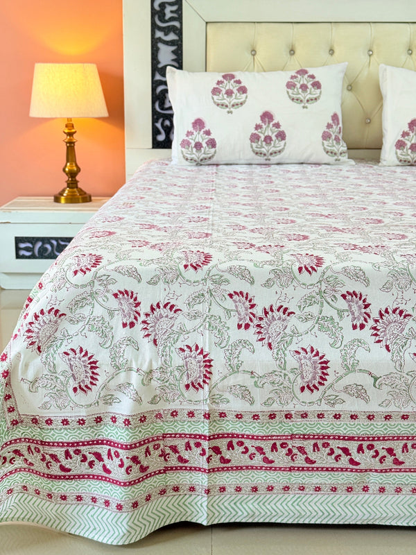 Blooming Love Hand Blocked Sheet