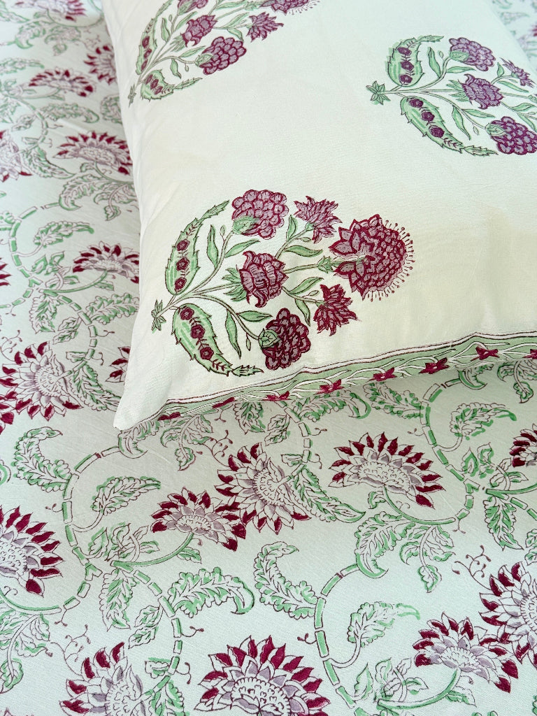 Blooming Love Hand Blocked Sheet