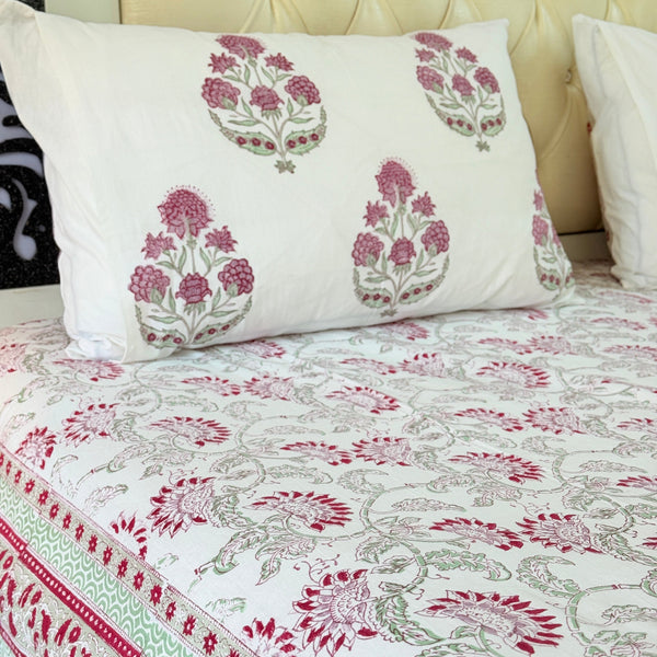 Blooming Love Hand Blocked Sheet