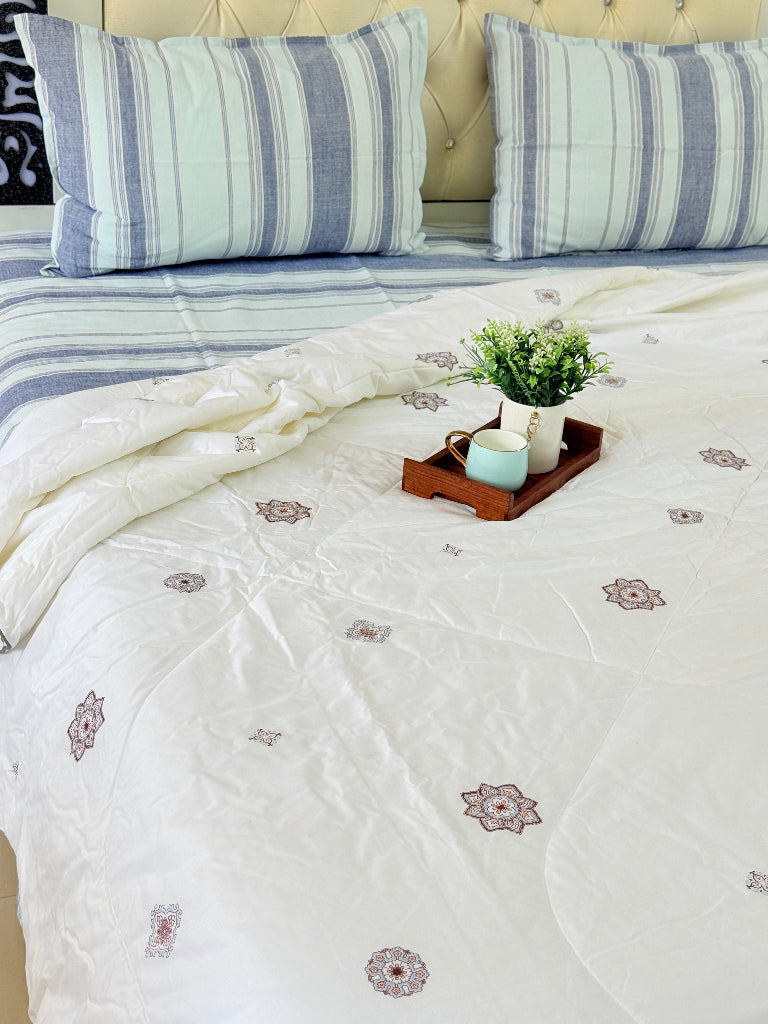 Coconut Fiber Mandala Art Double Comforter