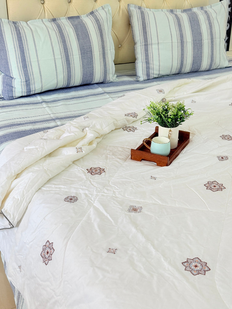 Coconut Fiber Mandala Art Double Comforter