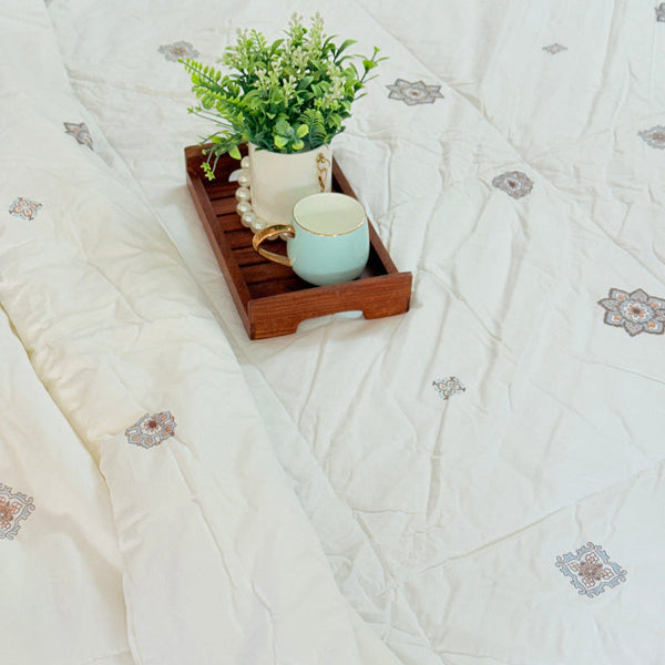 Coconut Fiber Mandala Art Double Comforter