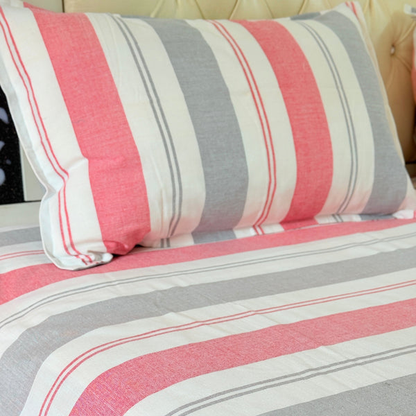 Grey Stripes South Cotton Bedsheet