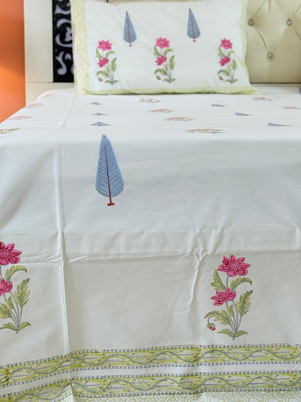 Floral Imprints Hand Blocked Sheet