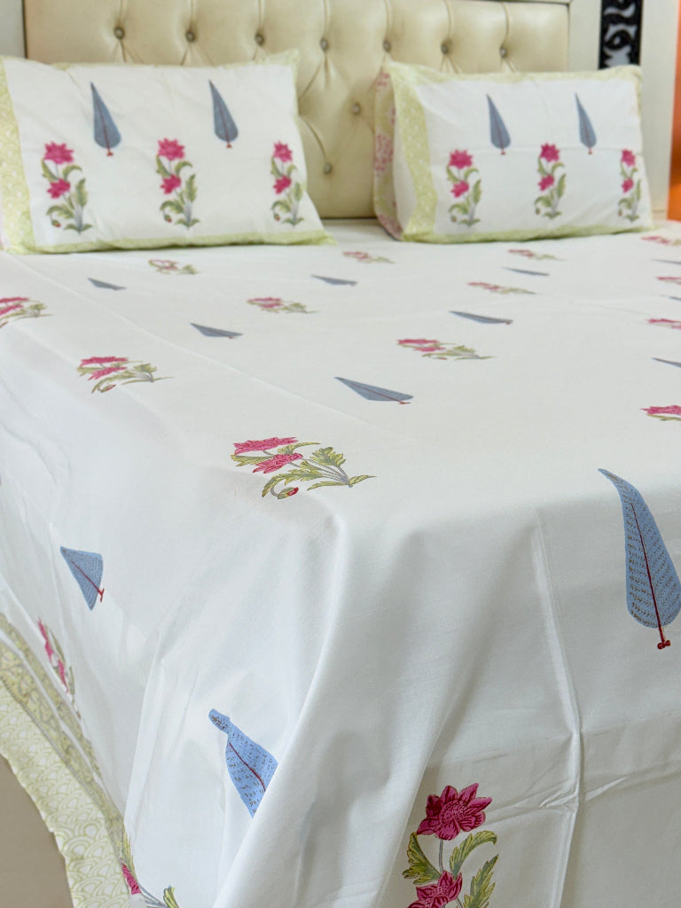 Floral Imprints Hand Blocked Sheet